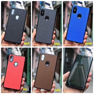 Ốp lưng Xiaomi Mi 8 SE vân vải Jean chống bám vân tay,Nhiều màu