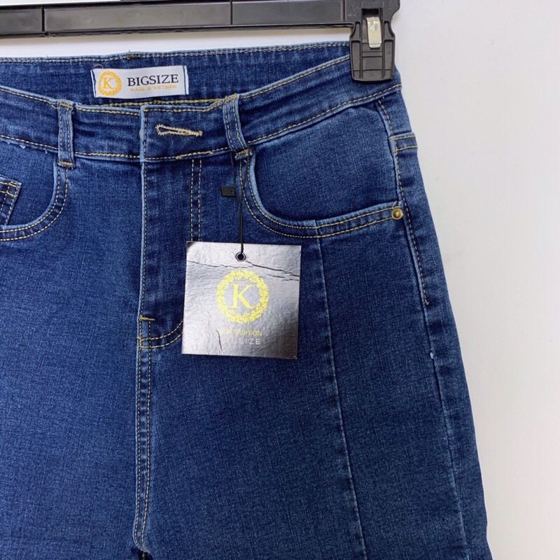 Quần jean nữ bigsize kimfashion, quần jean nữ co giãn lưng cao big size Kl01-2 56-75kg