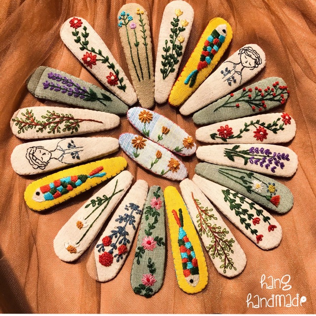 Kẹp tóc thêu tay