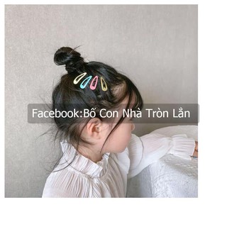 Kẹp tóc bấm trẻ em - Cặp tóc cho bé gái - set hộp 50 chiếc giọt nước mix màu