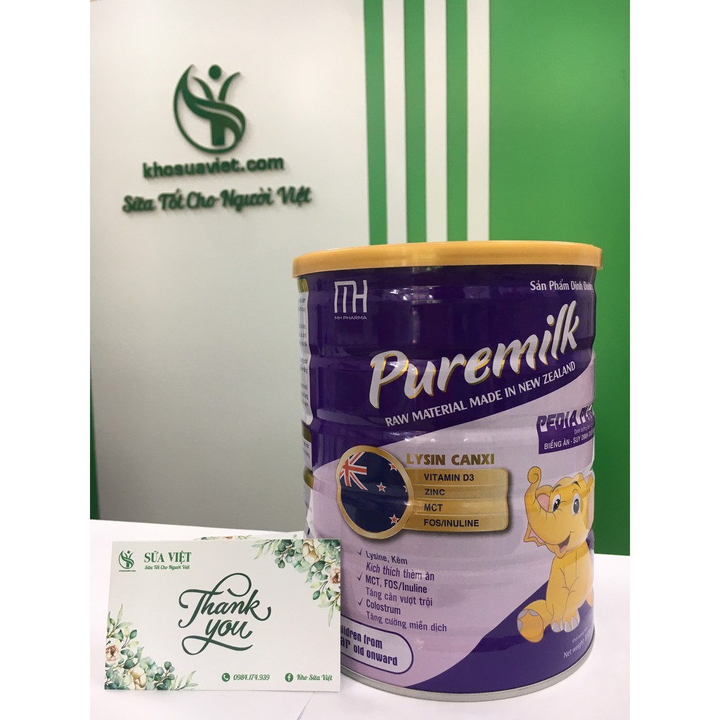 Sữa bột Puremilk Pedia Plus lon 850g dành cho bé biếng ăn từ 1 tuổi trở lên