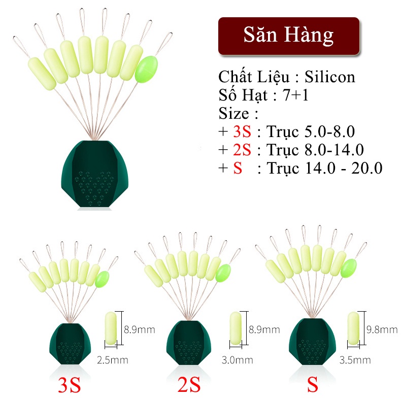 Hạt Chặn Phao Câu Đài Chuyên Săn Hàng Silicon Cao Cấp - AA86
