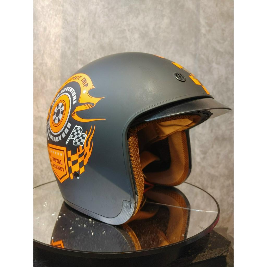 Mũ bảo hiểm xe máy 3/4 Royal M139 có kính âm, màu khói ,size M,L,XL dành cho nam, nữ CHÍNH HÃNG BH 12 THÁNG