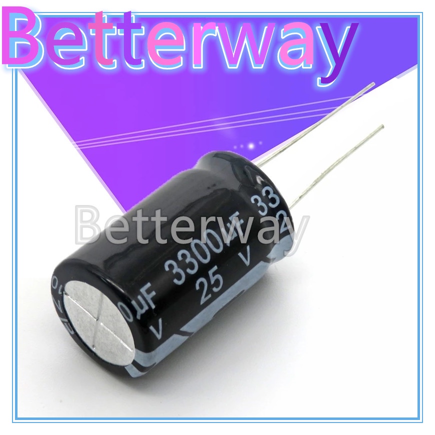 5 CÁI 25v3300uf 3300uf25v 13 * 26 25v 3300uf 13x26 tụ điện điện điện phân Betterway