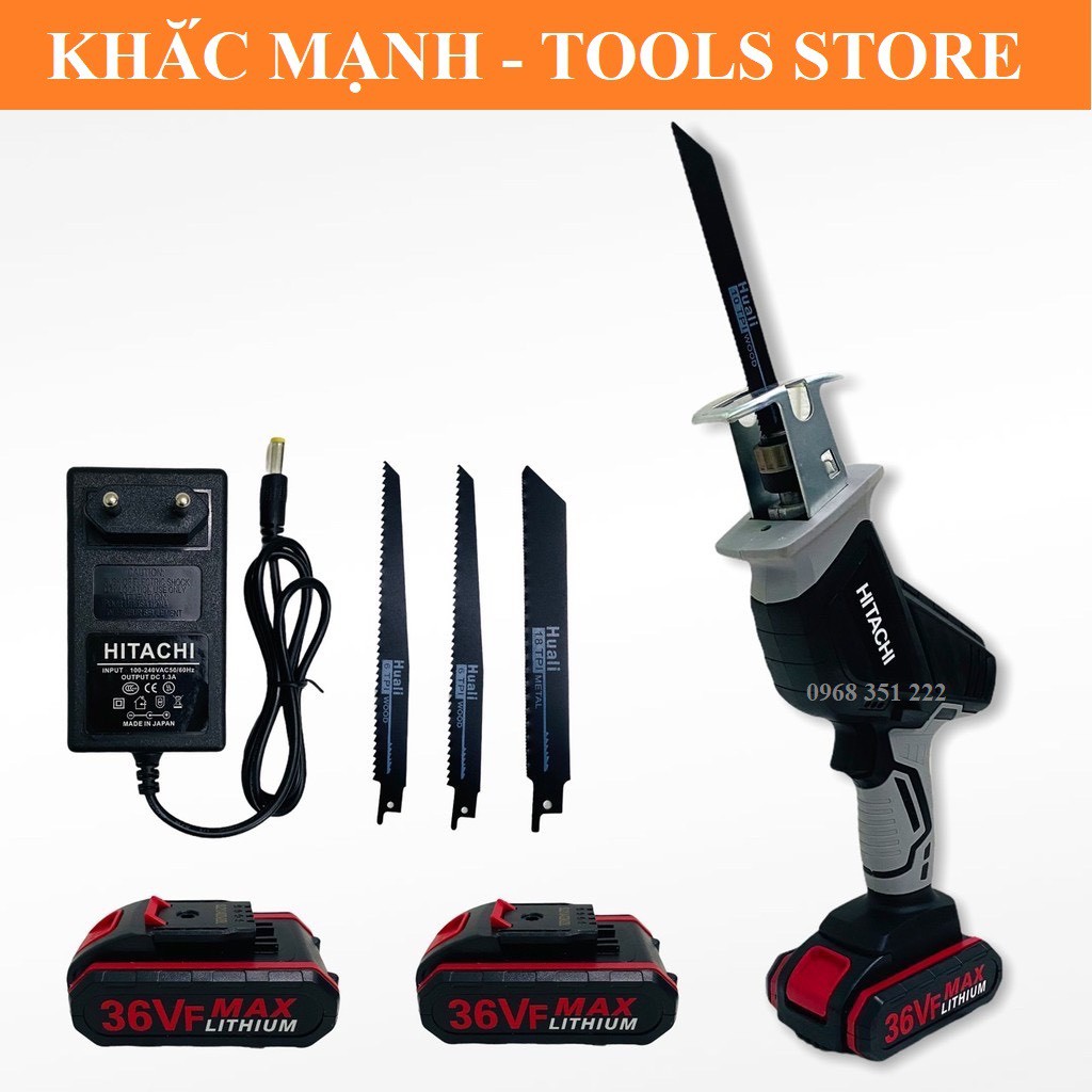 Máy Cưa Kiếm HITACHI 36V Tặng Kèm 4 Lưỡi Dự Phòng