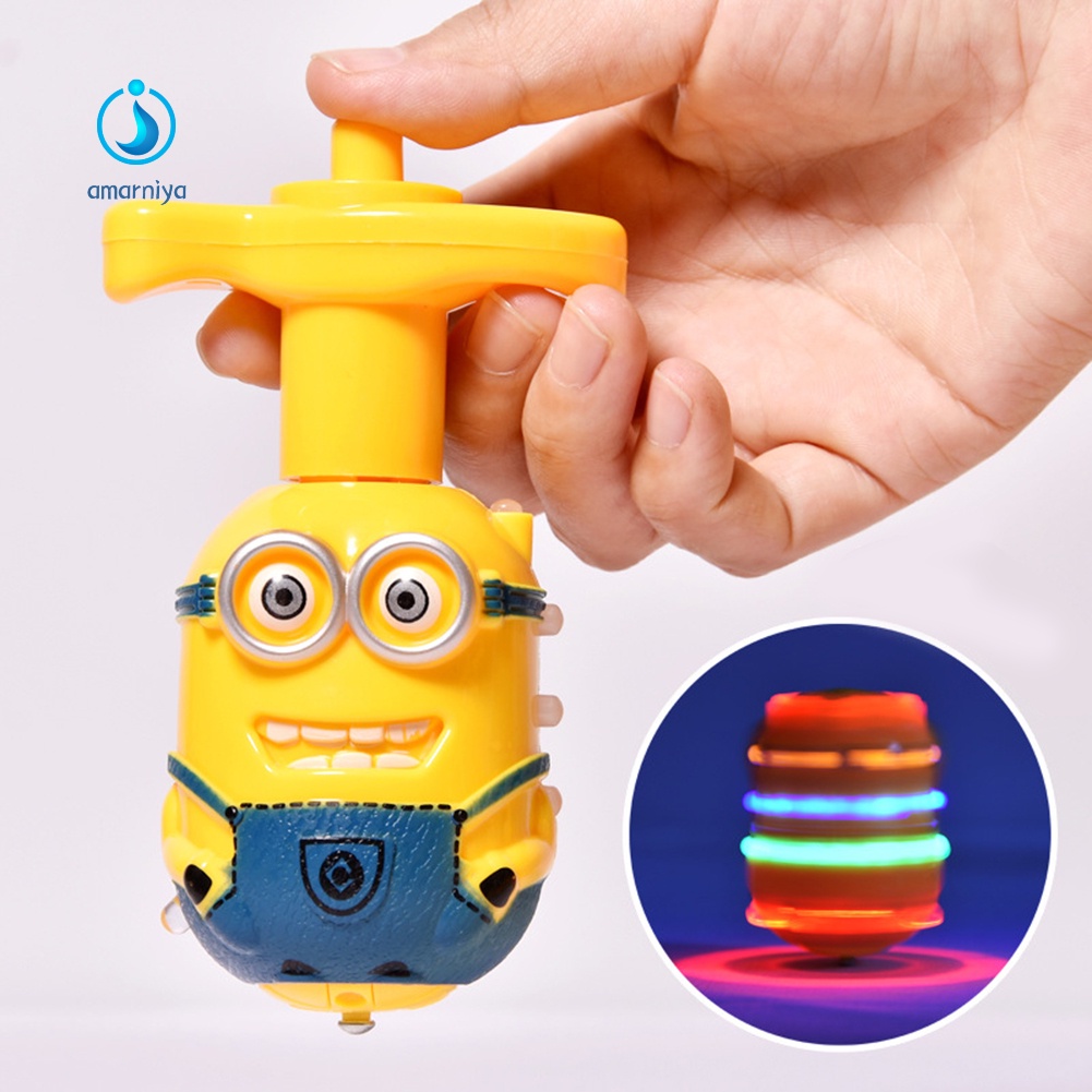 Đồ Chơi Con Quay Hồi Chuyển Có Đèn LED Hình Minions Dễ Thương Cho Bé