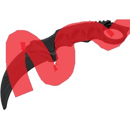 Mô hình múa tay karambit nhựa dẻo CSGO treo tường, không gây sát thương