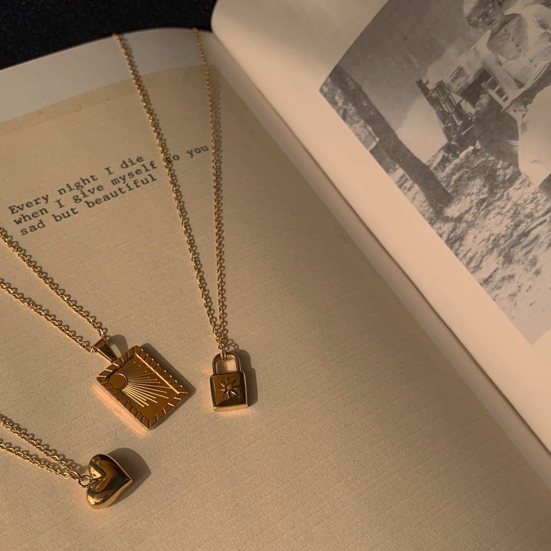 Dây chuyền titan không gỉ mạ gold