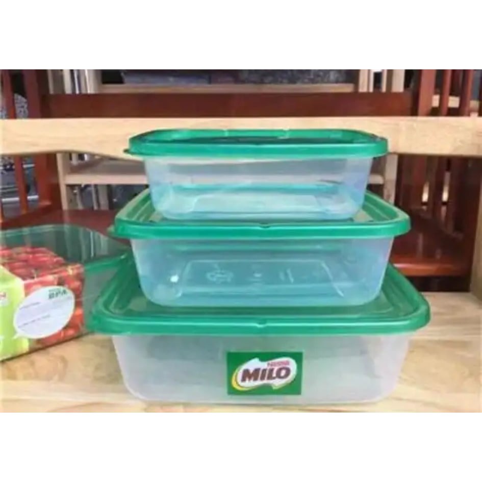 Bộ 3 hộp nhựa Milo