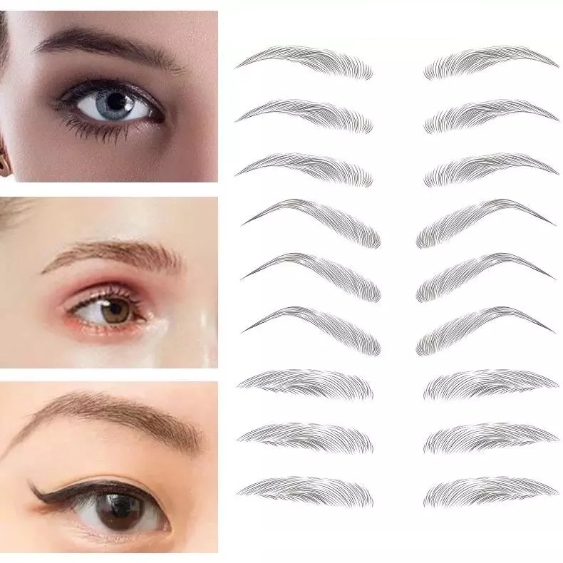 [Hàng mới về] Cặp miếng dán lông mày giả 4d tự nhiên lâu trôi chống thấm nước