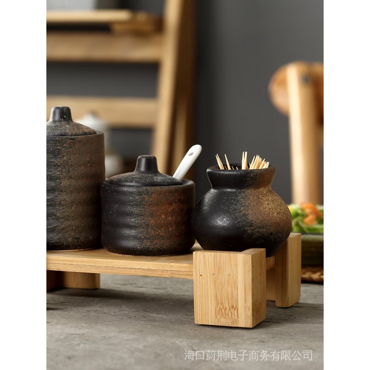 Giá Đỡ Hũ Đựng Tăm Xỉa Răng Bằng Sứ Phong Cách Nhật Bản 3.23