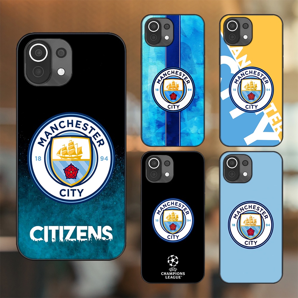 Ốp lưng Xiaomi Mi 11 Lite viền đen in hình Manchester City MC