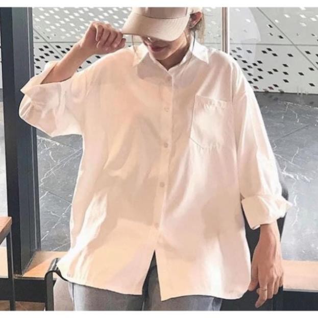 Sơ mi trắng tay dài 1 túi