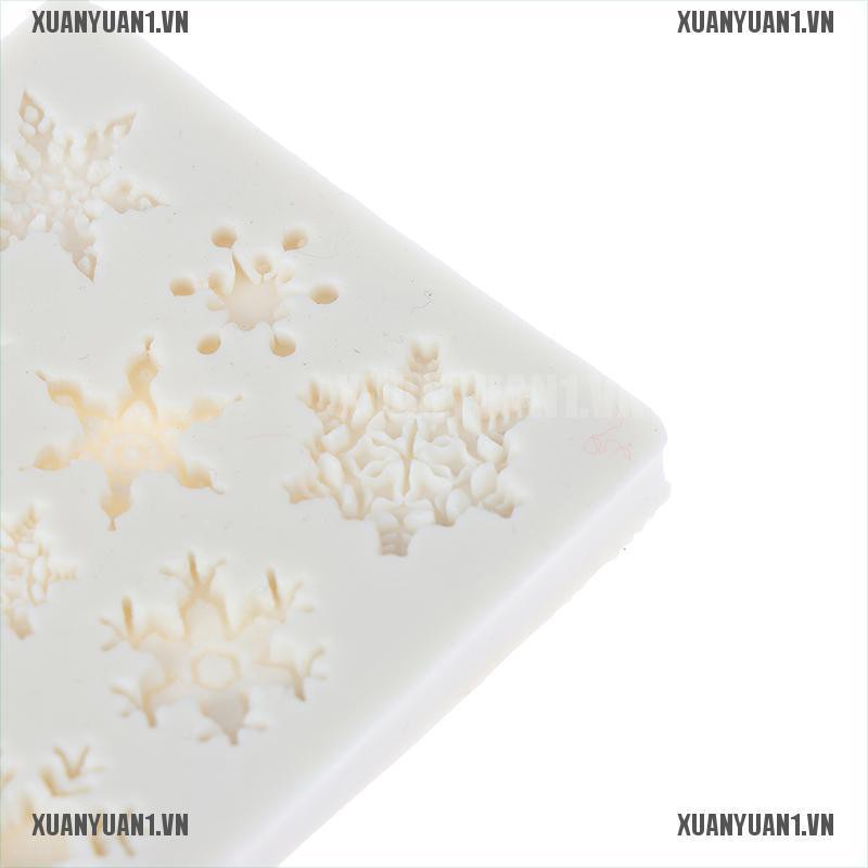 [XUANYUAN1] Khuôn Silicone Làm Bánh / Xà Phòng / Sô Cô La Hình Bông Tuyết