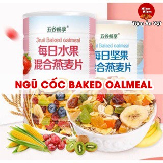 Ngũ cốc Baker Oatmeal (2 Loại mix hạt và hoa quả lon 500 gram mẫu mới nhất)