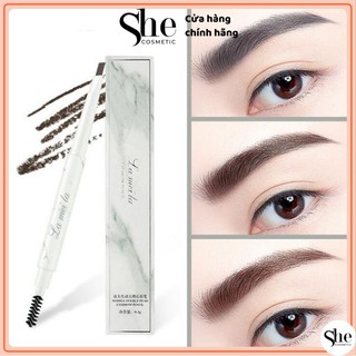 [CHÍNH HÃNG] Chì Kẻ Mày Lameila 2 Đầu Vân Đá Trắng - Vỏ Vân Đá Trắng