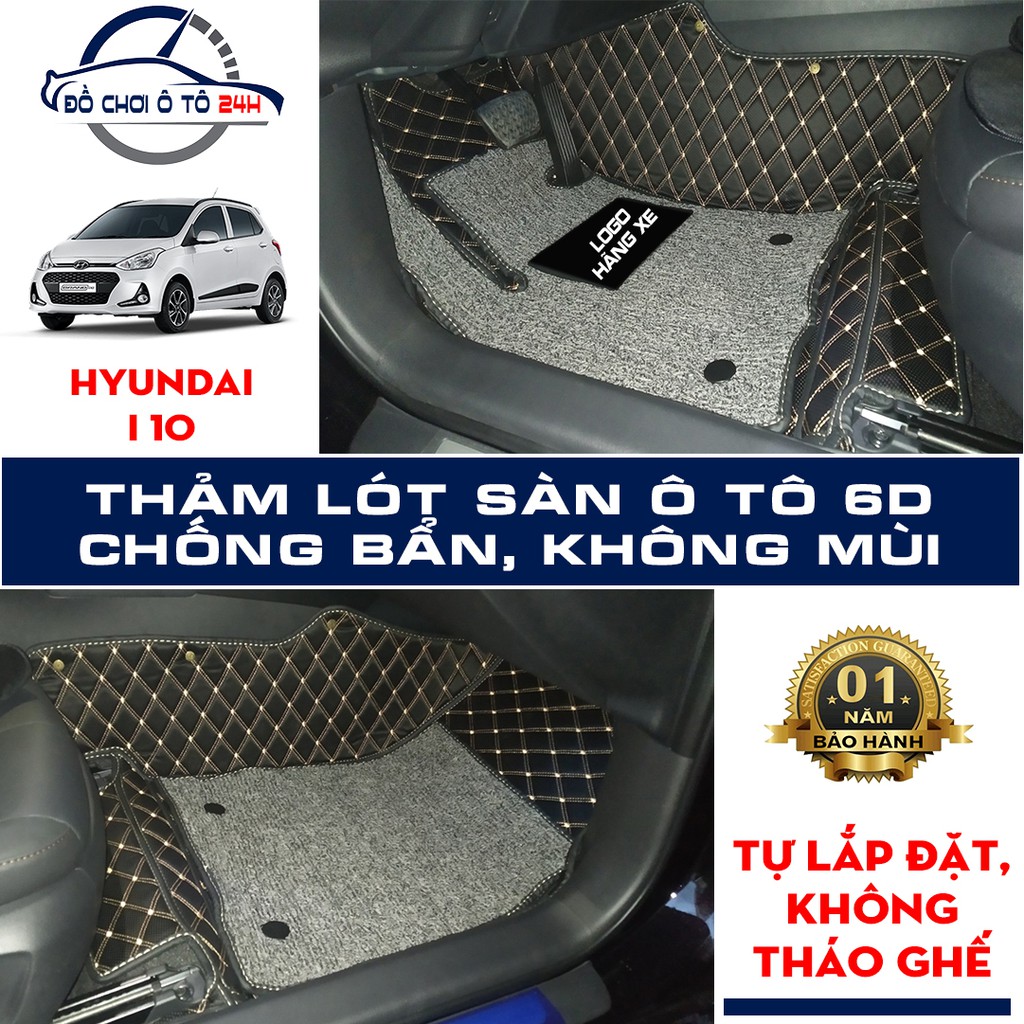 Thảm lót sàn ô tô 5D 6D Hyundai i10 2014-2021 bảo vệ sàn xe, không mùi, không thấm nước