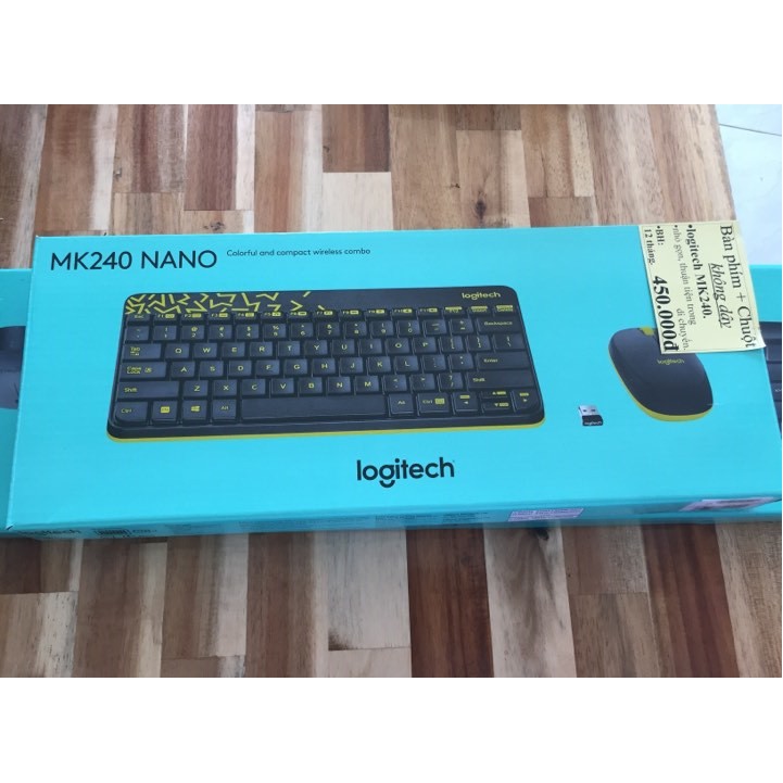 Bộ Bàn phím và Chuột không dây Logitech MK240 NANO