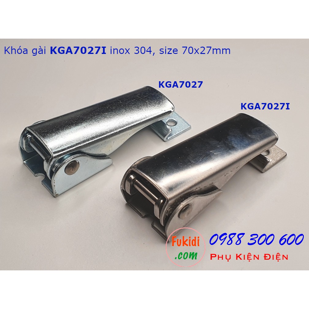Khóa gài nhanh, có thể thay đổi chiều dài, inox 304 70x27mm - KGA7027