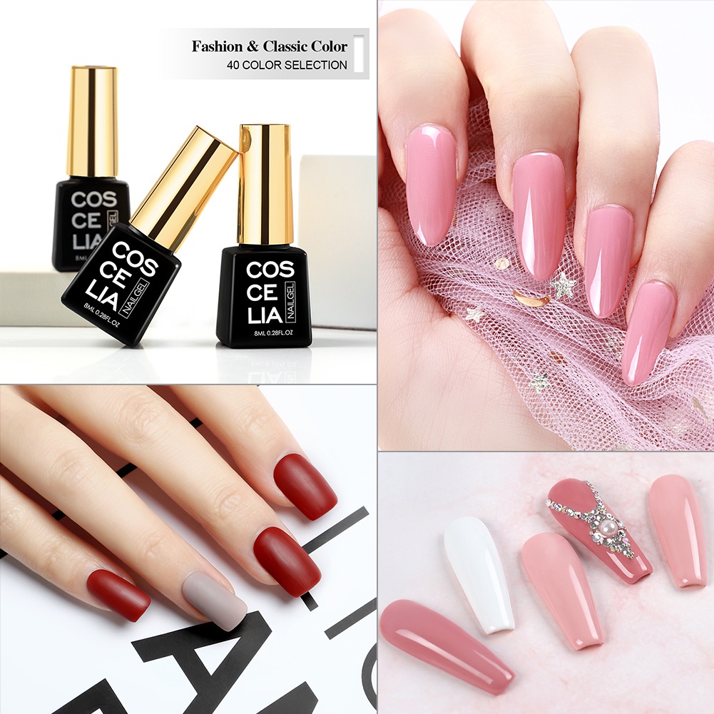 [Hàng mới về] Sơn móng tay COSCELIA 8ml Gel UV với 6 màu sắc tùy chọn