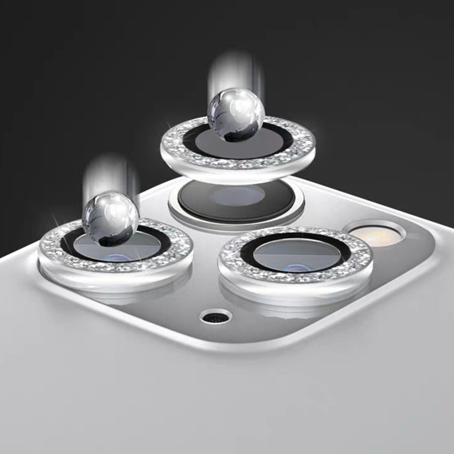 Ốp Điện Thoại Mặt Kính Viền Kim Loại Bảo Vệ Camera Cho iPhone 12 Pro max 11 13 Pro max 12 13 mini
