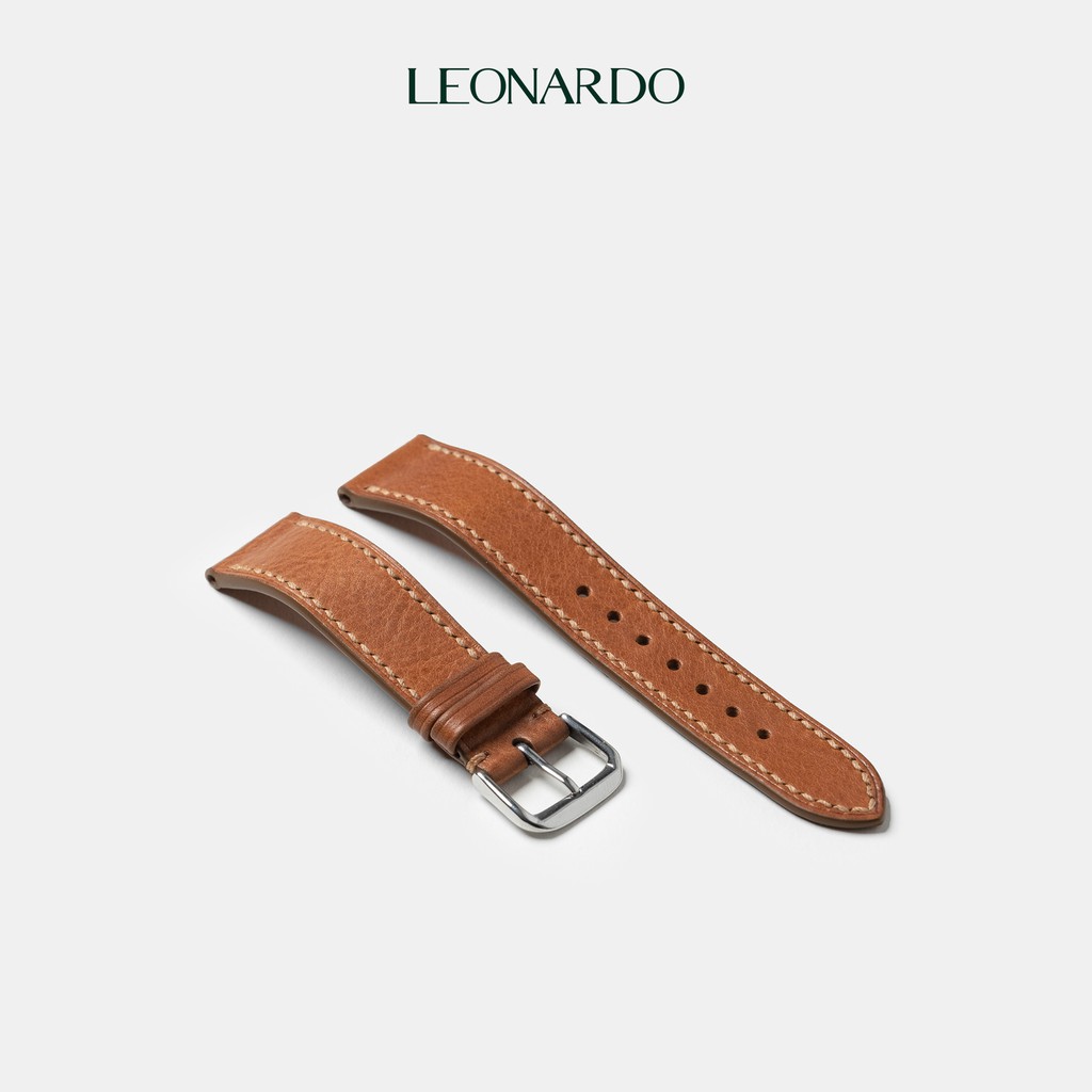 Dây da đồng hồ Bosco, da Vachetta, thay dây Apple Watch thương hiệu Leonardo