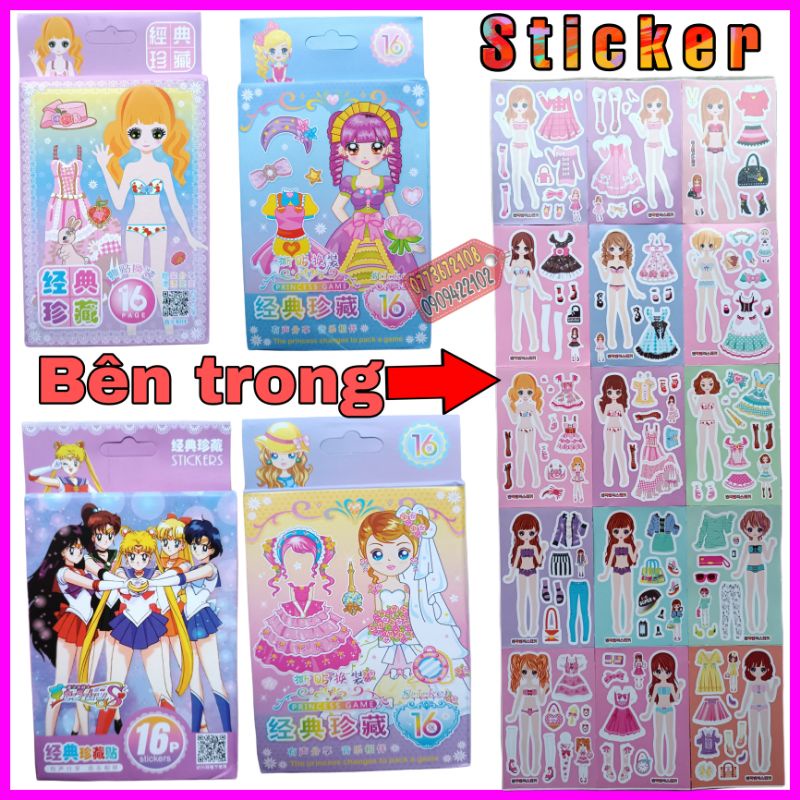 Tập 15 Sticker miếng dán công chúa thay đồ