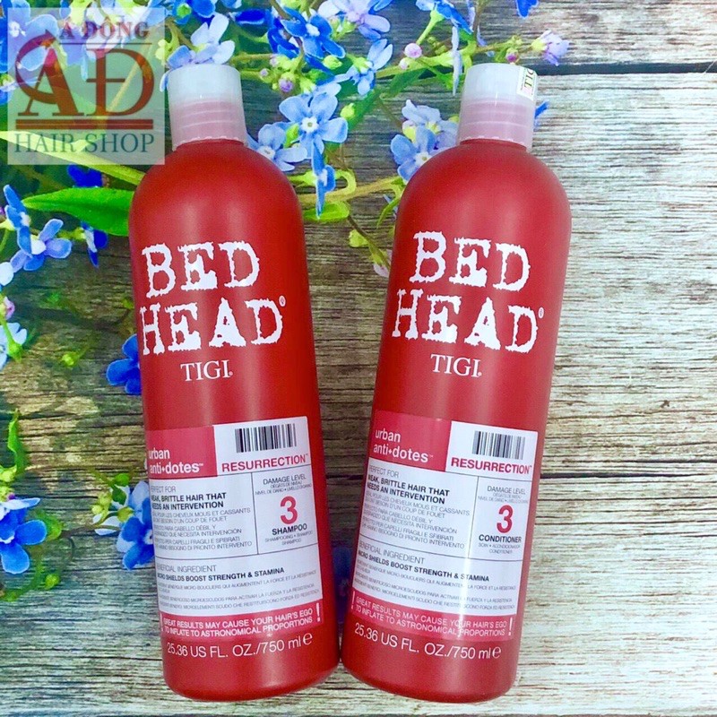 [Chính hãng] [Siêu rẻ] Bộ Dầu Gội và Xả Phục Hồi Tóc Tigi Bed Head Urban Antidotes Resurrection 750ml