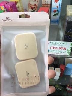 Bông phấn ướt Vacosi bịch 2 miếng