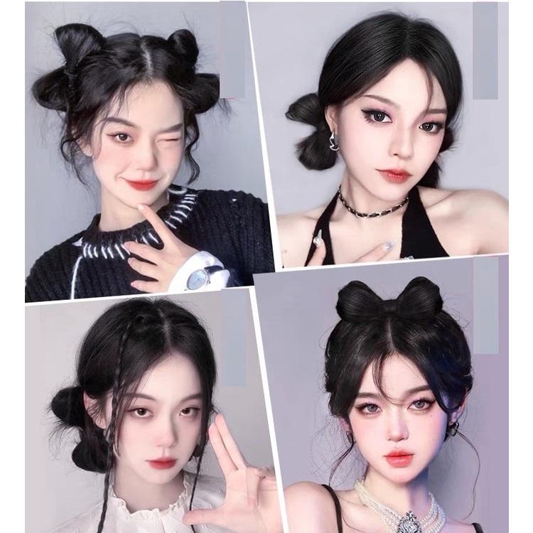 Kẹp Tóc Giả Thắt Nơ Dễ Thương Phong Cách Hàn Quốc