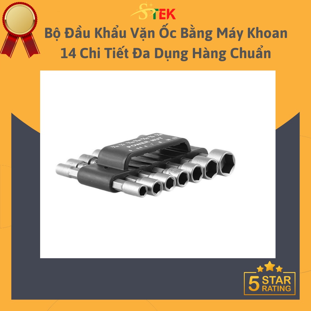 Bộ Đầu Khẩu Vặn Ốc Bằng Máy Khoan 14 Chi Tiết Đa Dụng Hàng Chuẩn Đầu Vặn Ốc Được Làm Từ Thép 40 Cr Chịu Mài Mòn