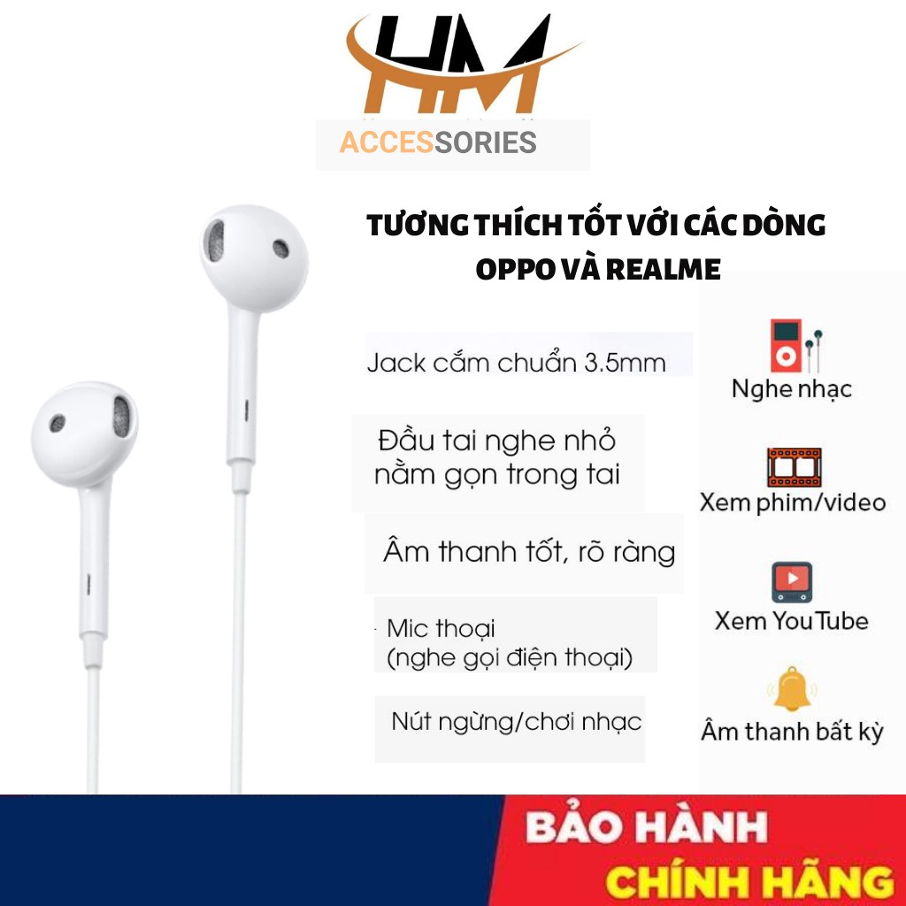 ( TẶNG HỘP ) Tai nghe OP-PO màng xanh chính hãng 1 ĐỔI 1