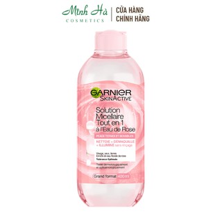 Nước tẩy trang Garnier màu hồng dành cho da nhạy cảm 400ml bản Pháp mẫu mới nhất 2021