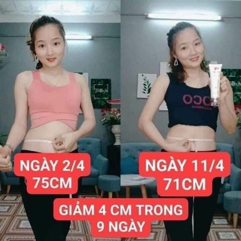 Kem tan mỡ bụng Linh_Hương