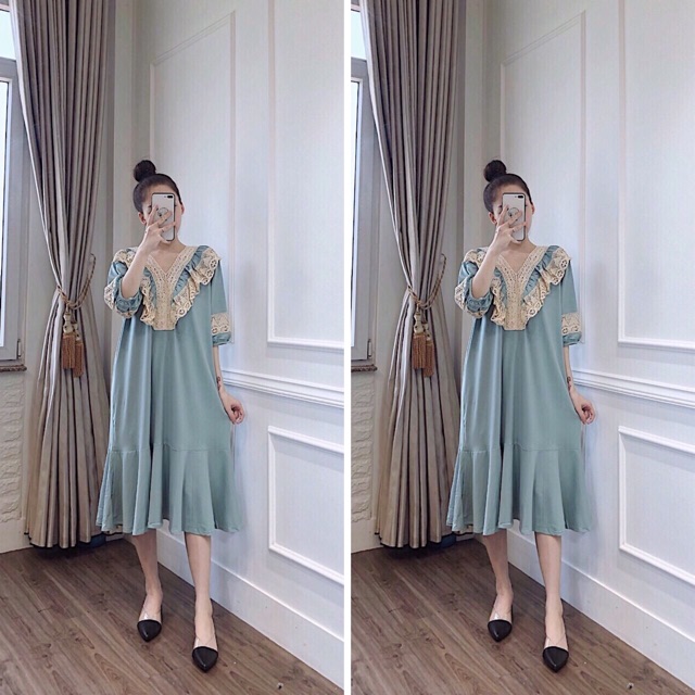 Váy bầu thiết kế cotton suông 40-70kg