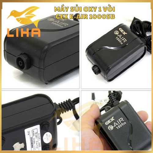 Máy Sủi Oxy 1 Vòi Gex E-Air 1000SB (1.2W-0.8Lít/Phút) - Máy  Oxi Không Ồn Cho Bể Cá