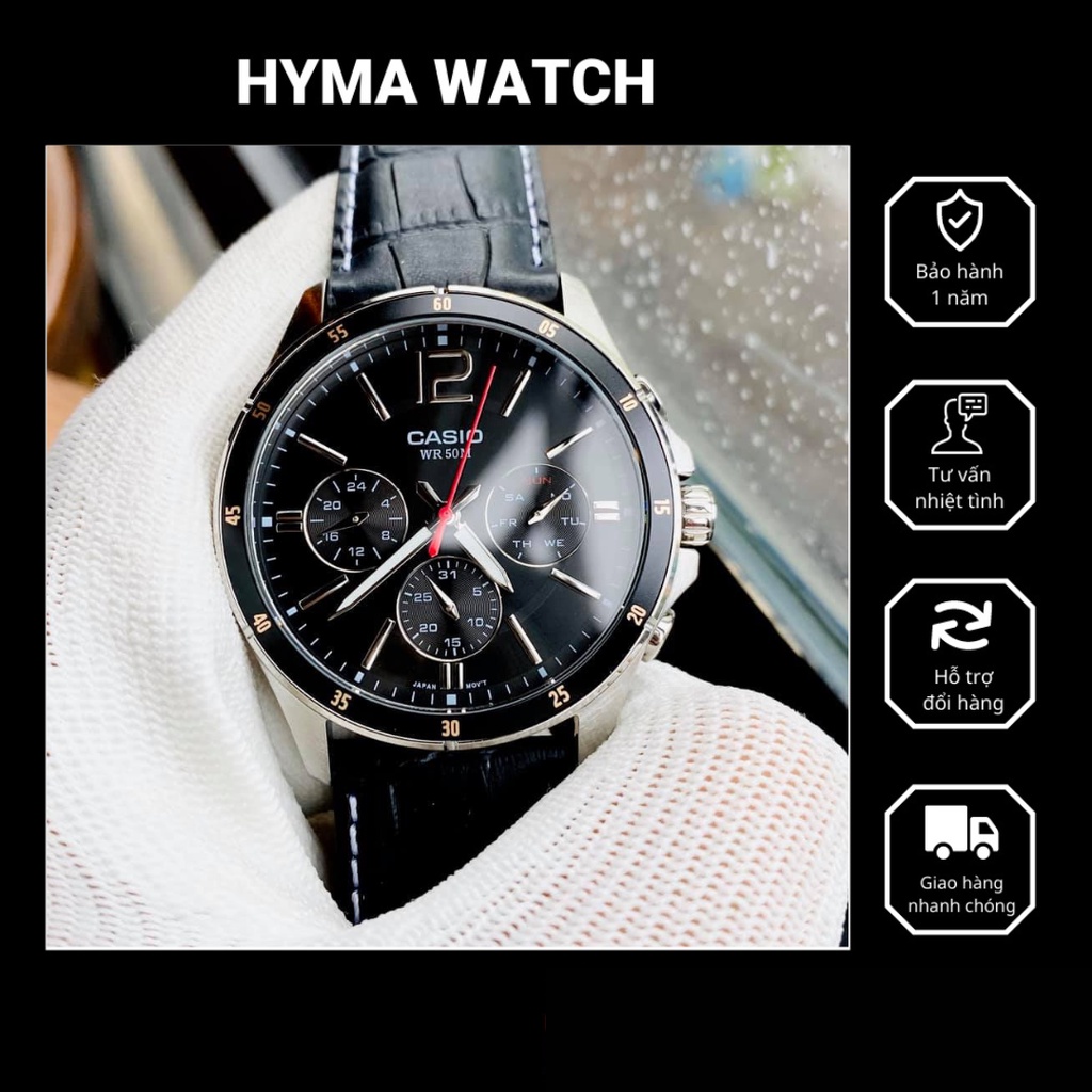 Đồng hồ Nam chính hãng Casio MTP 1374L-1A Size 42mm chống nước 5ATM Bảo hành 1 năm Hyma watch
