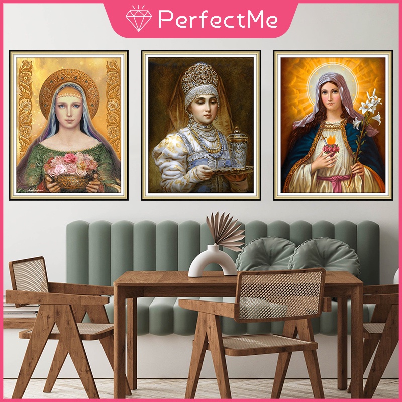 Bộ Tranh Đính Đá Tự Làm Hình Chúa Jesus 40x50cm