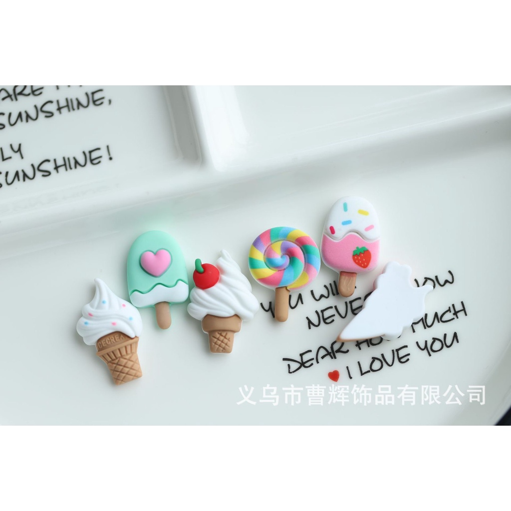 Charm  slime/ Dụng Cụ Charm Trang Trí  Que Kem Nhiều Màu Sắc