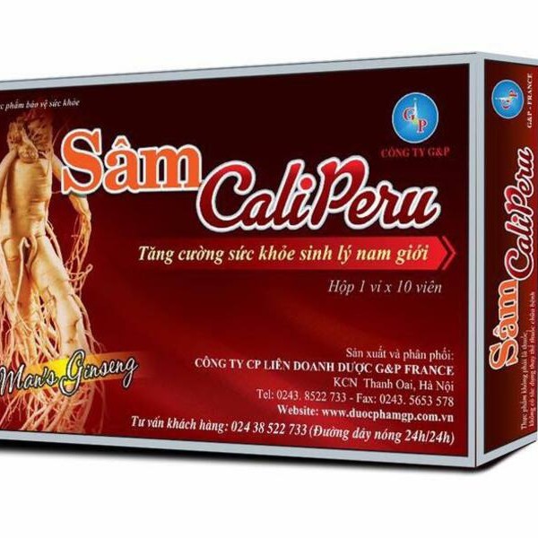 Sâm calinew - Sâm Caliperu G&P – Giúp bổ thận tráng dương, tăng cường sinh lý, tăng hormone nam, ngừa mãn dục sớm
