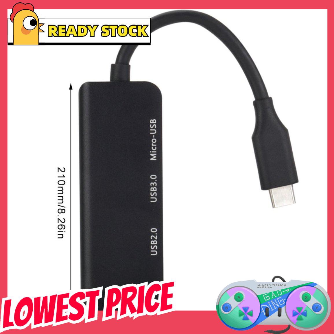 [lovely]HUB Tpye-C To Micro USB 3.0 2.0 HDMI-Compatible 4 Port Splitter Adapter