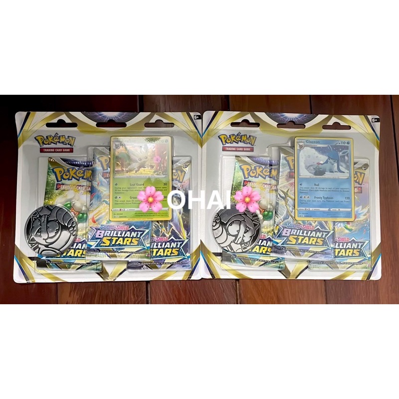 Blister 3 Pack BRILLIANT STAR Kèm Thẻ Promo và Pokemon Coin Chính Hãng