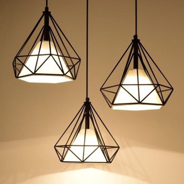 COMBO 3 đèn thả KIM CƯƠNG SIZE 25CM