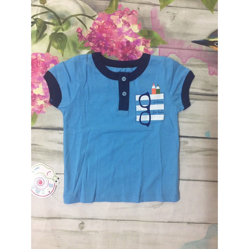 Dokma - Áo cộc tay bổ trụ cho bé trai size 6-18m ( DA 096 )