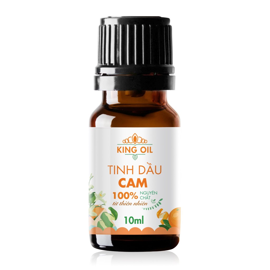 Tinh dầu Cam ngọt nguyên chất Organic từ thiên nhiên, thơm phòng, thư giãn, đuổi muỗi, xông phòng - KingOil