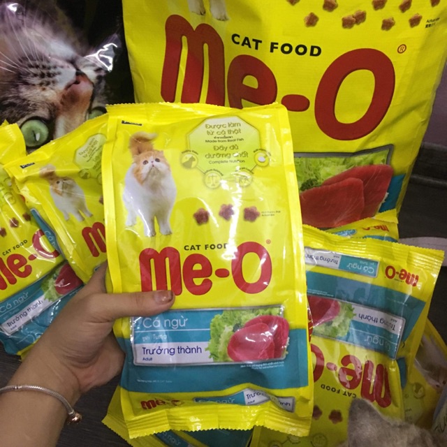 Thức ăn cho mèo ME-O tải nguyên 7kg ⚡CHỈ 1 NGÀY⚡ 1 tải gồm 20 gói nhỏ 350gr Hải sản , Cá ngừ. .. - PET&JOI