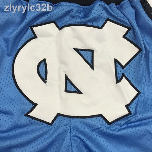 quần đùi nam❒Quần North Carolina Blue thêu Pocket Sports Casual Basketball Shorts