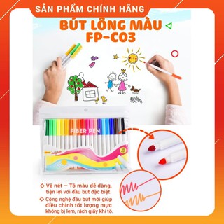 [Chính Hãng] Bút Lông Màu Mỹ Thuật Colokit FP-C03 (Bộ 20 Màu) - Màu Tươi Sáng, Ngòi Bút Với 2 Nét Vẽ