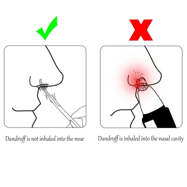 Kéo Cắt Lông Mũi An Toàn Đầu Tròn Màu Đen Bằng Thép Không Gỉ unisex