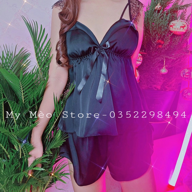 Lụa đen dây ren thiết kế